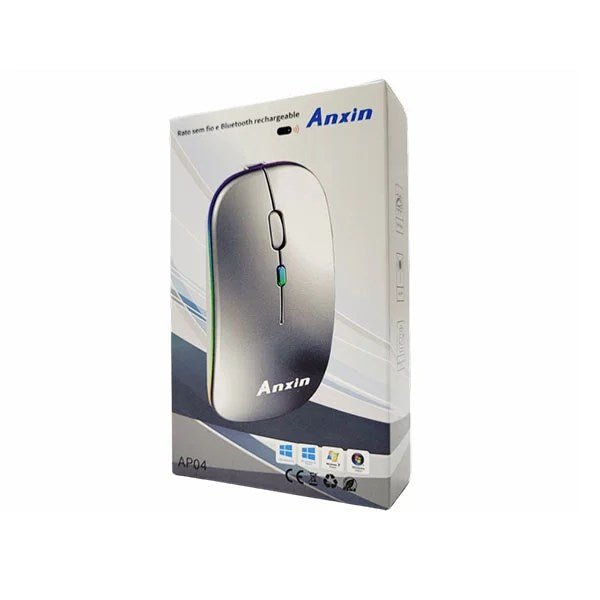 Anxin Rechargeable Wireless Bluetooth Mouse - Mateen Mart