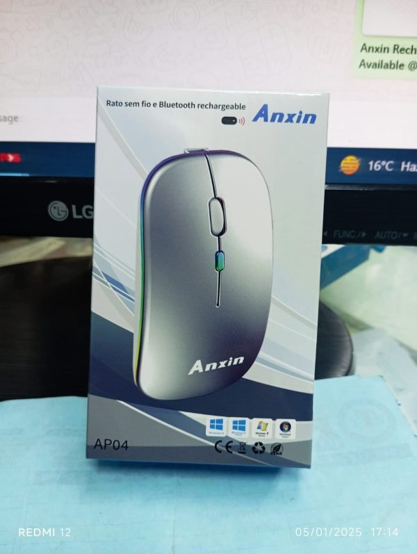 Anxin Rechargeable Wireless Bluetooth Mouse - Mateen Mart