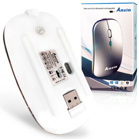 Anxin Rechargeable Wireless Bluetooth Mouse - Mateen Mart