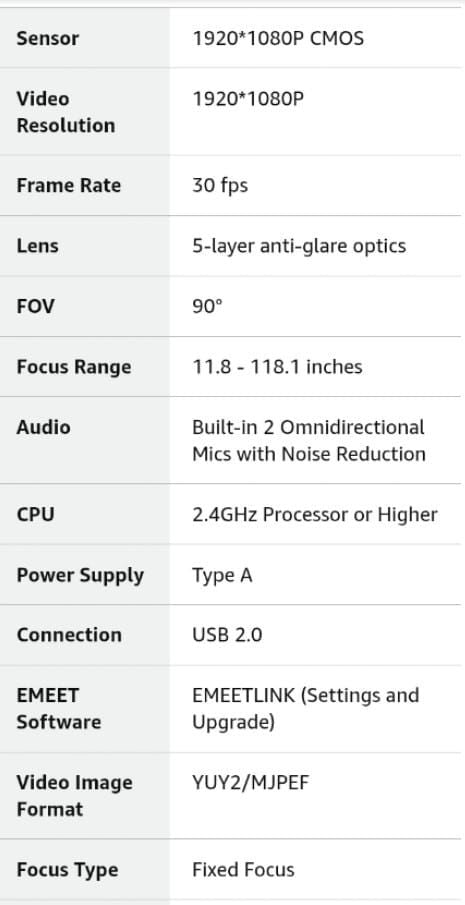 C960 Emeet 1080p Webcam with Microphone - Mateen Mart