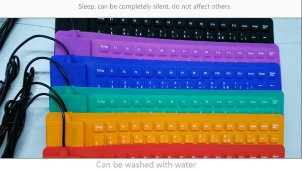 Flexiable Keyboard | Foldable Keyboard (Random Color) - Mateen Mart