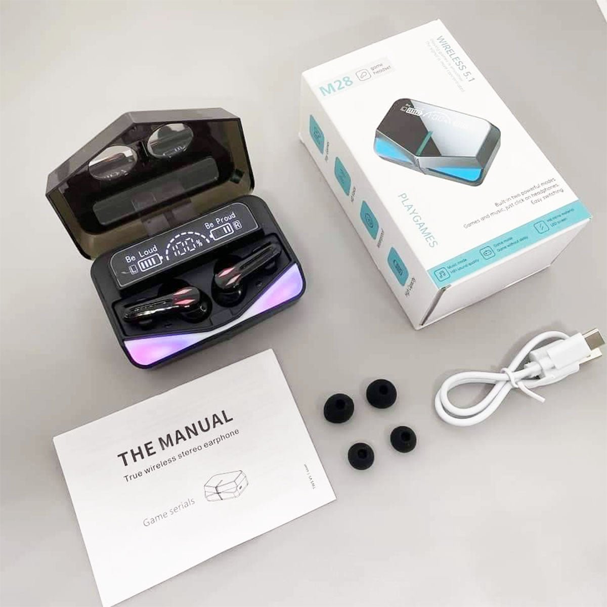 M28 Tws Wireless Earbuds - Mateen Mart