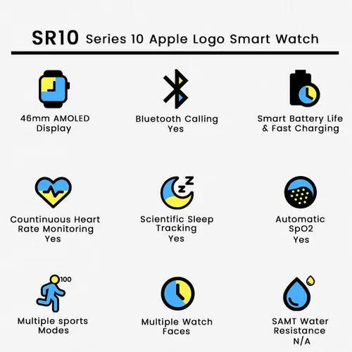 SR10 Series 10 Apple Logo Smart Watch - Mateen Mart