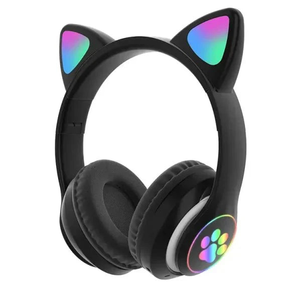 STN - 28 Wireless Headset 🎧🐱/ RGB Kitty Gaming Headset Random Color - Mateen Mart